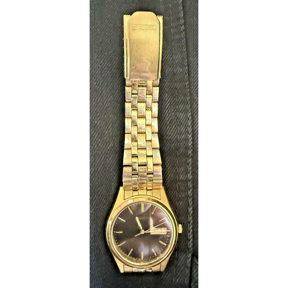 Vtg Quartz Seiko Man's‎ Wrist Watch 7N43-9048  - Timeless Elegance Working - Picture 2 of 10